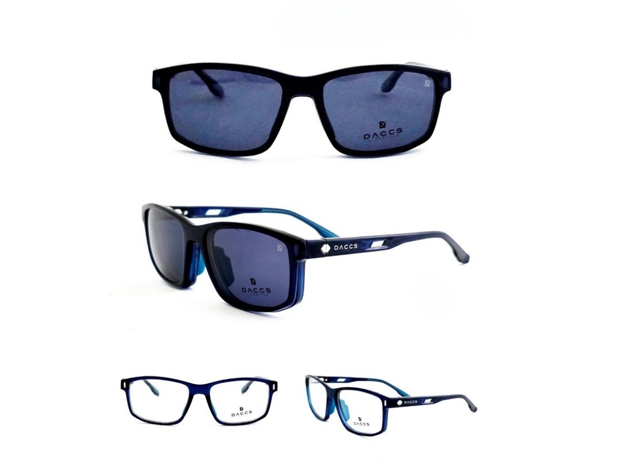 Clip-On WS2004 — Armação de grau com lente solar removível, Daccs Eyewear